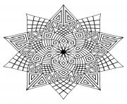 Coloriage coloring mandala difficult 3 